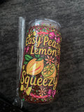 Easy Peasy Lemon Squeezy Snowglobe Tumbler 16oz